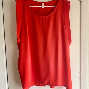 Glam Orange Sleeveless Blouse - Size L